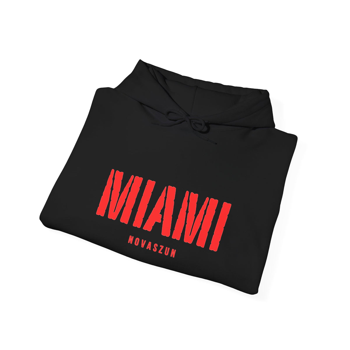MIAMI Red Text Hoodie