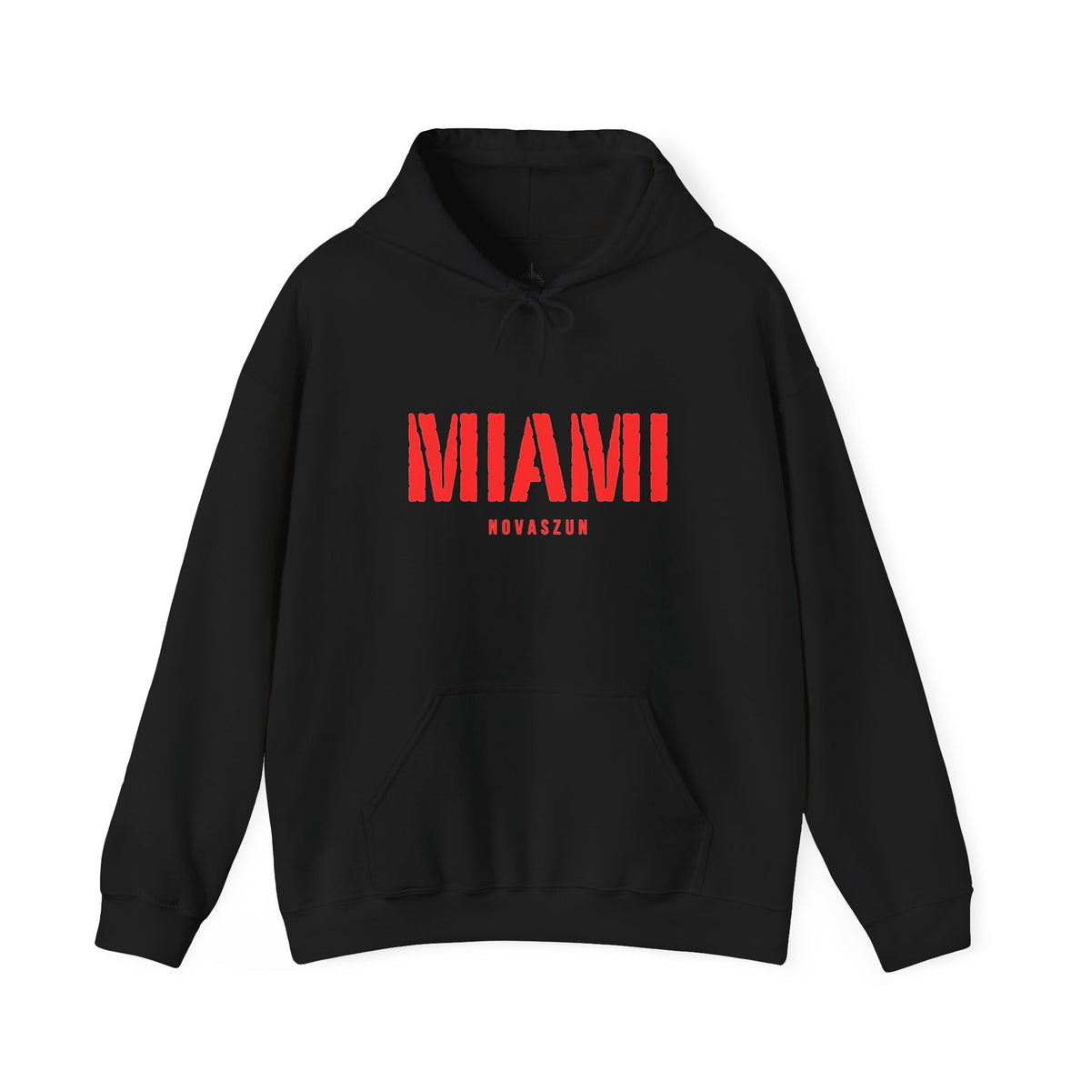 MIAMI Red Text Hoodie