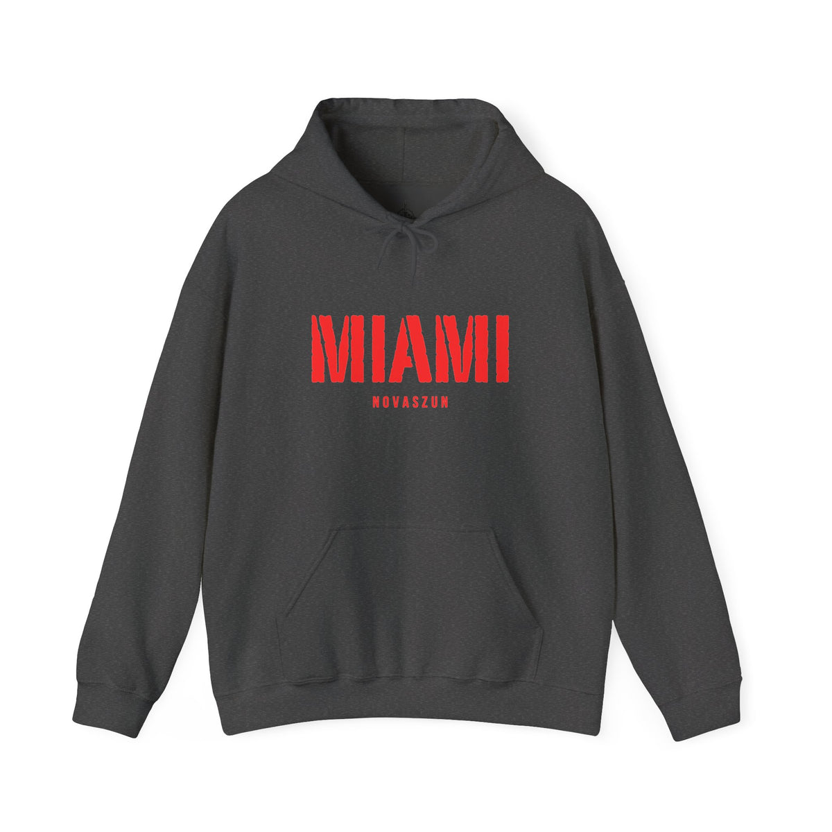 MIAMI Red Text Hoodie