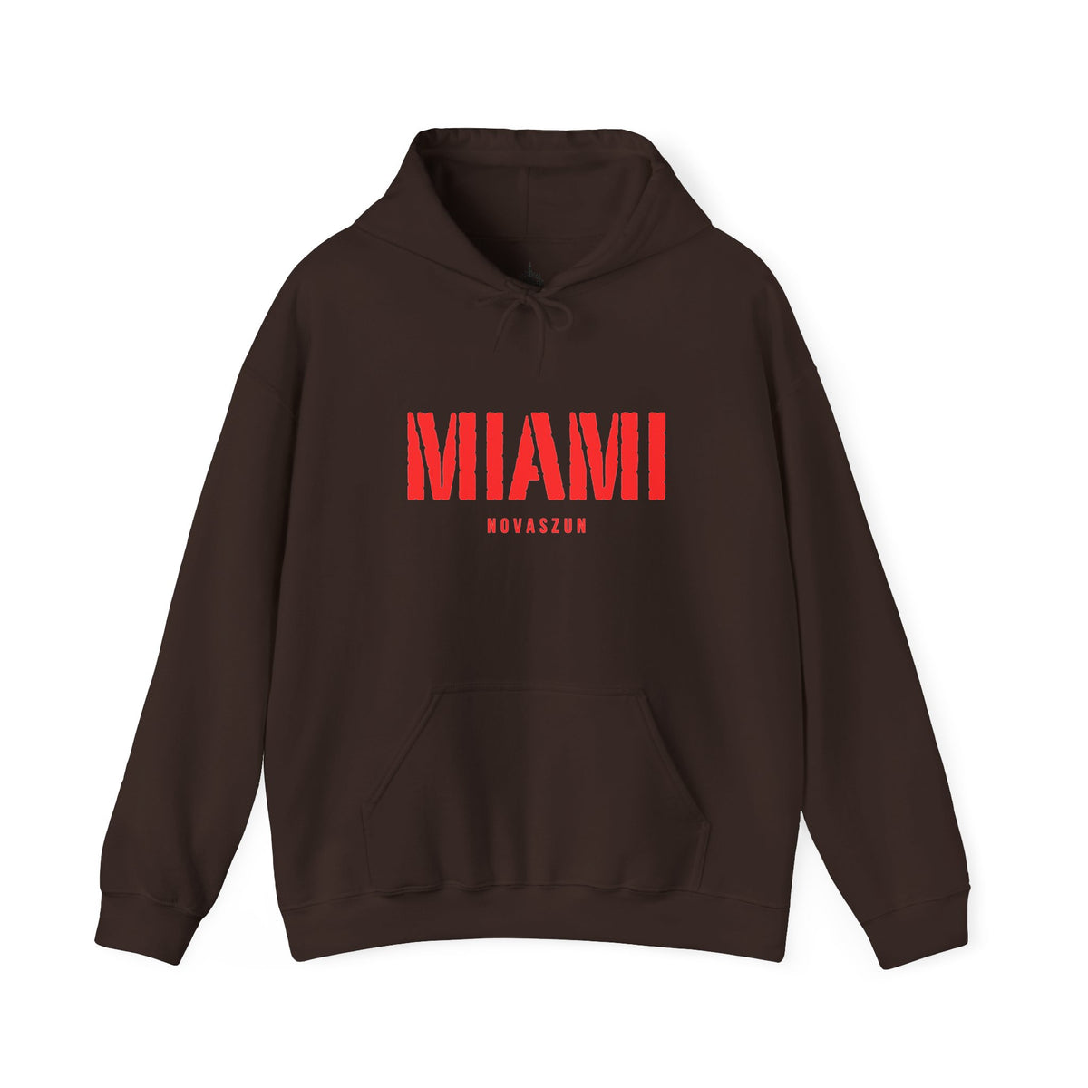 MIAMI Red Text Hoodie