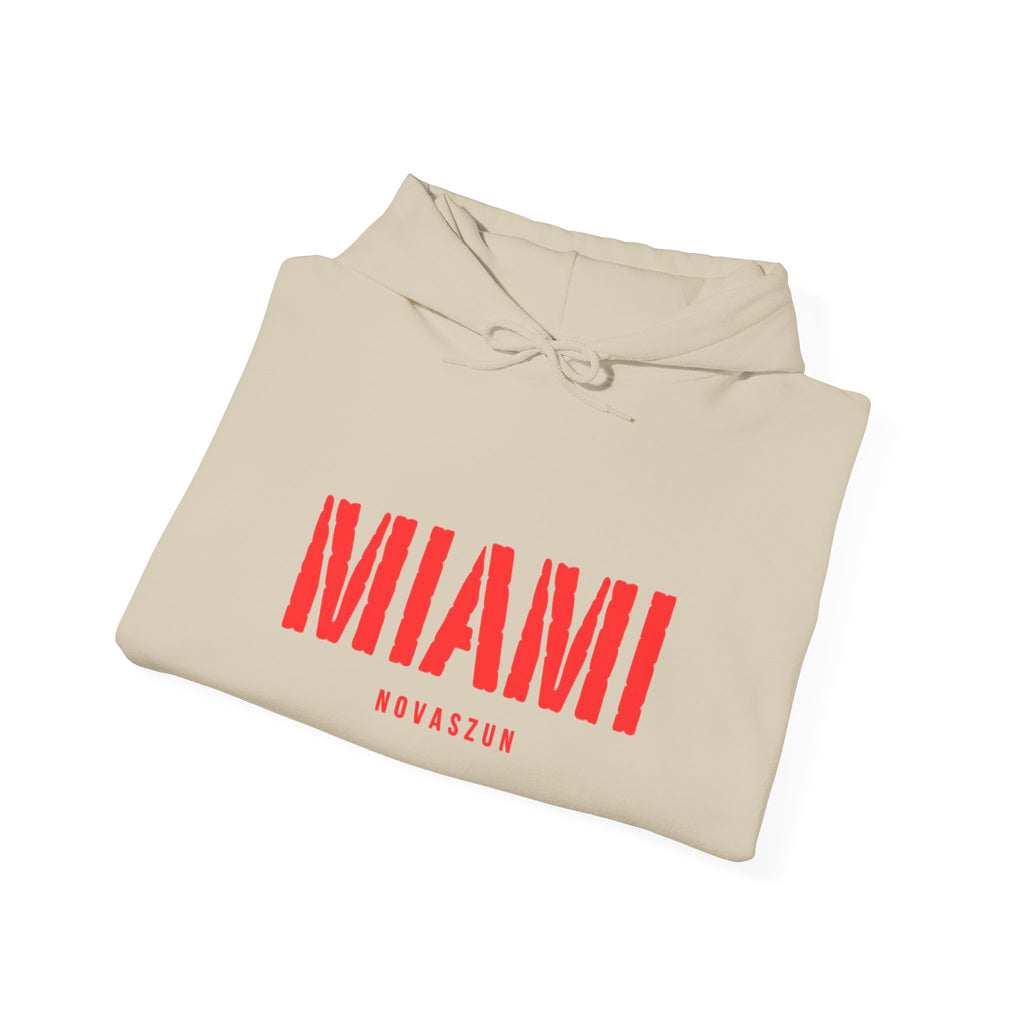 MIAMI Red Text Hoodie